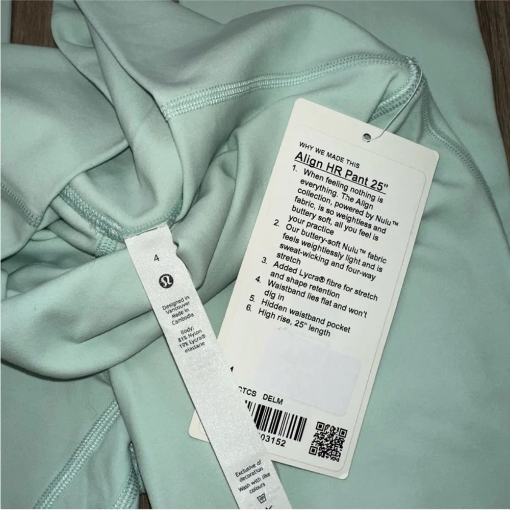 Align High-Rise Pant 25” - Delicate Mint - Picture 3 of 4
